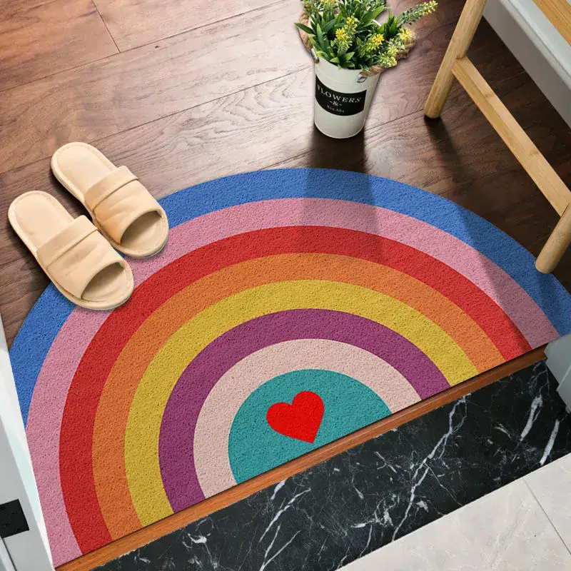 Cartoon Rainbow Floor Mat Anti-Slip Dust-Removing