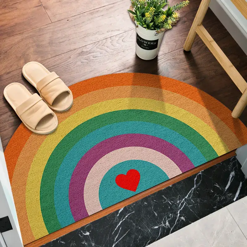 Cartoon Rainbow Floor Mat Anti-Slip Dust-Removing