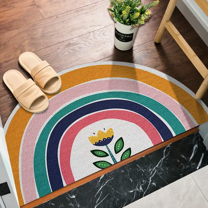 Cartoon Rainbow Floor Mat Anti-Slip Dust-Removing
