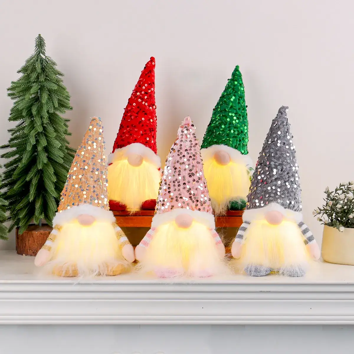 Hong Kong Love Christmas Rudolph Doll with Sequins Light - Image 9