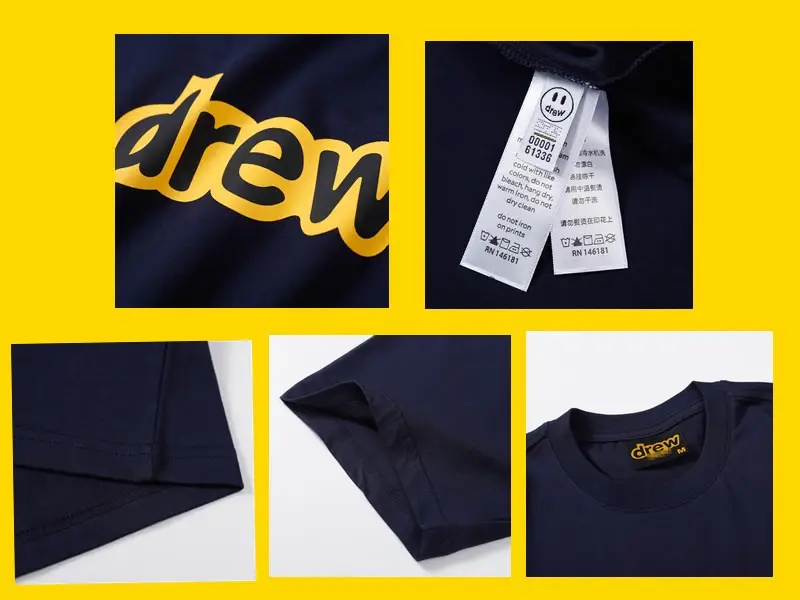 Drew Printed Cotton T-Shirt for Men Women — feature 3