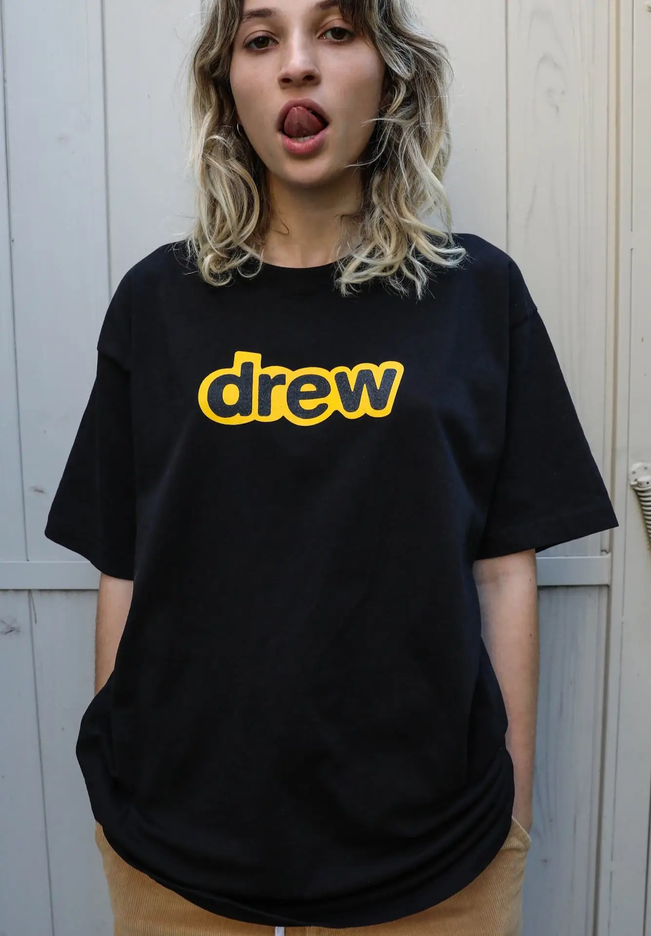Drew Printed Cotton T-Shirt for Men Women — feature 33