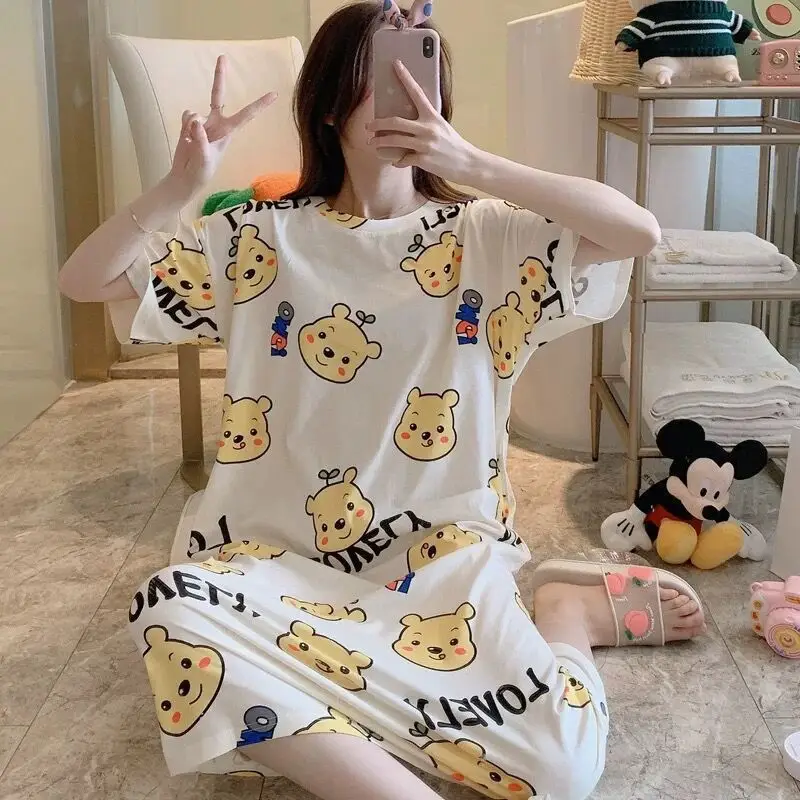 Plus Size Carrot Print Nightdress with Cloth Bag