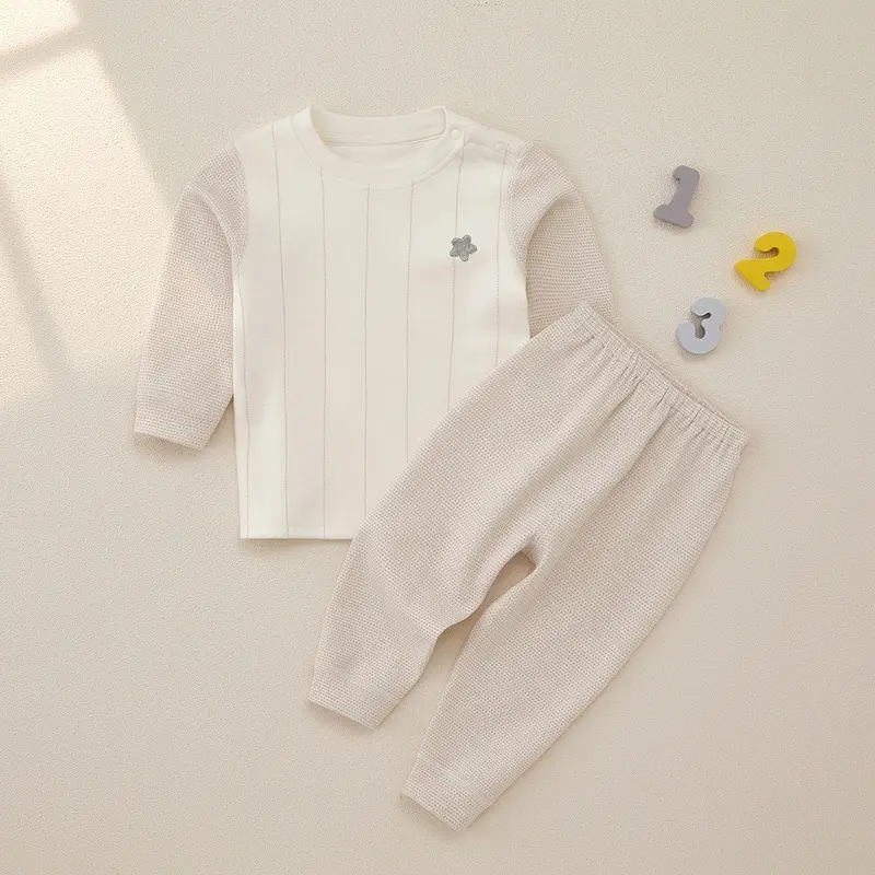 Baby 2-Piece Cotton Set Cream 2022 Autumn