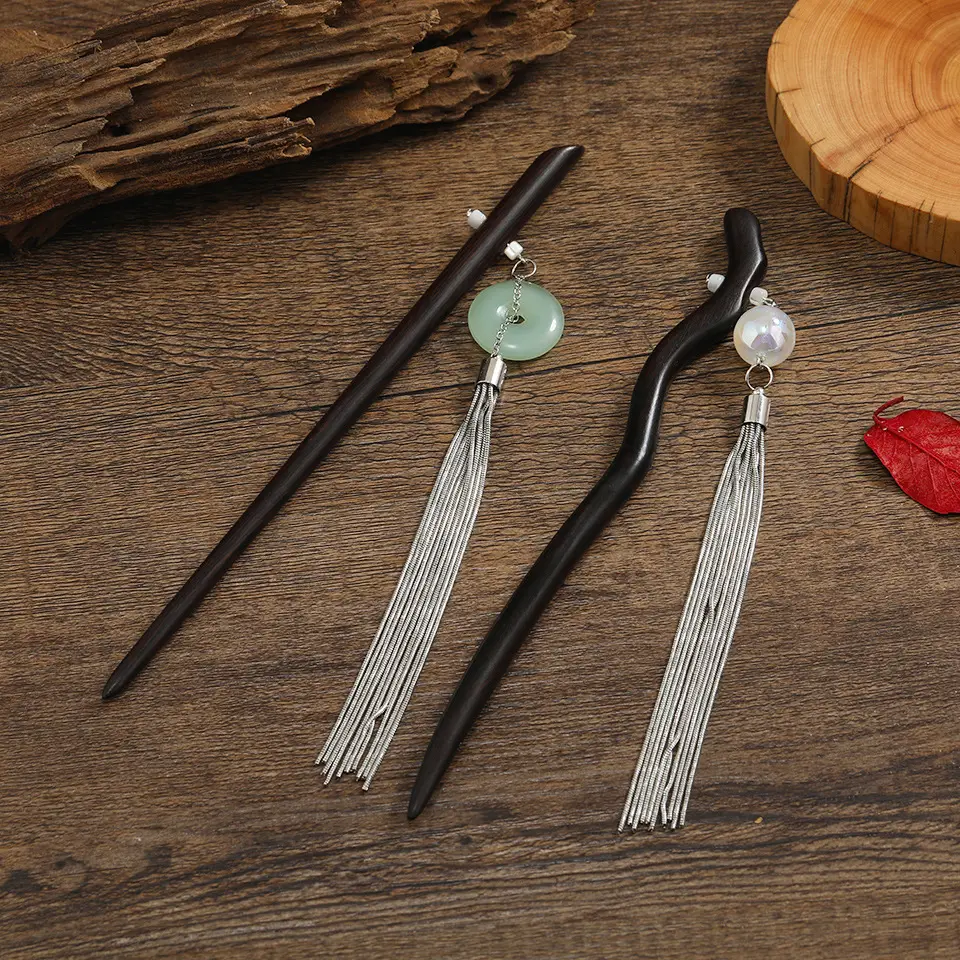 Minimalist Jewelry Tassel Hairpin Women's Hanfu Accessory - Image 5
