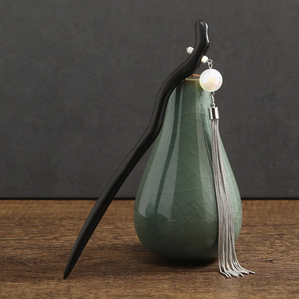 Minimalist Jewelry Tassel Hairpin Women's Hanfu Accessory - Image 2