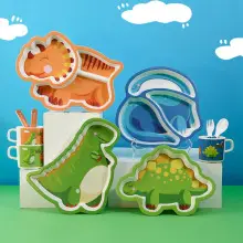 Children's Cartoon Bowl Set 5-Piece Melamine Bamboo Fiber — feature 3