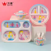 Children's Cartoon Bowl Set 5-Piece Melamine Bamboo Fiber — feature 5