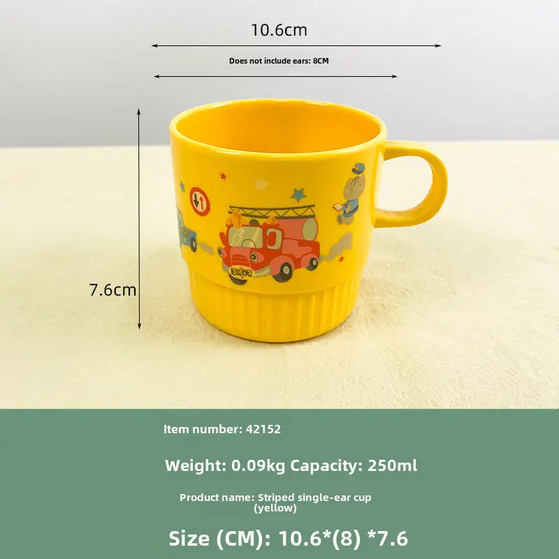 Children's Cartoon Bowl Set 5-Piece Melamine Bamboo Fiber