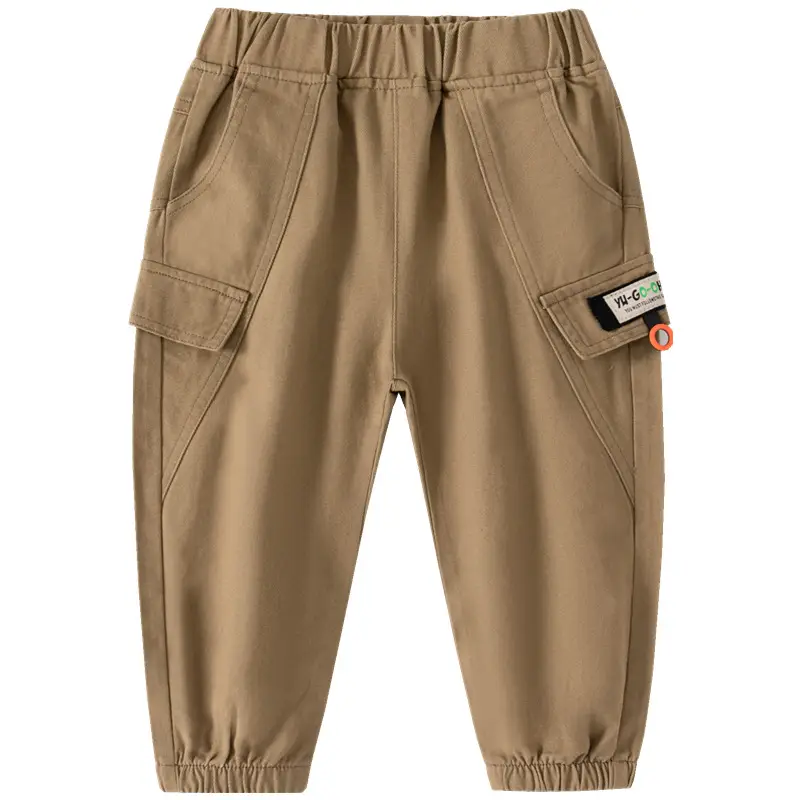 Kids Cotton Pants Brown Korean Style Drop Shipping