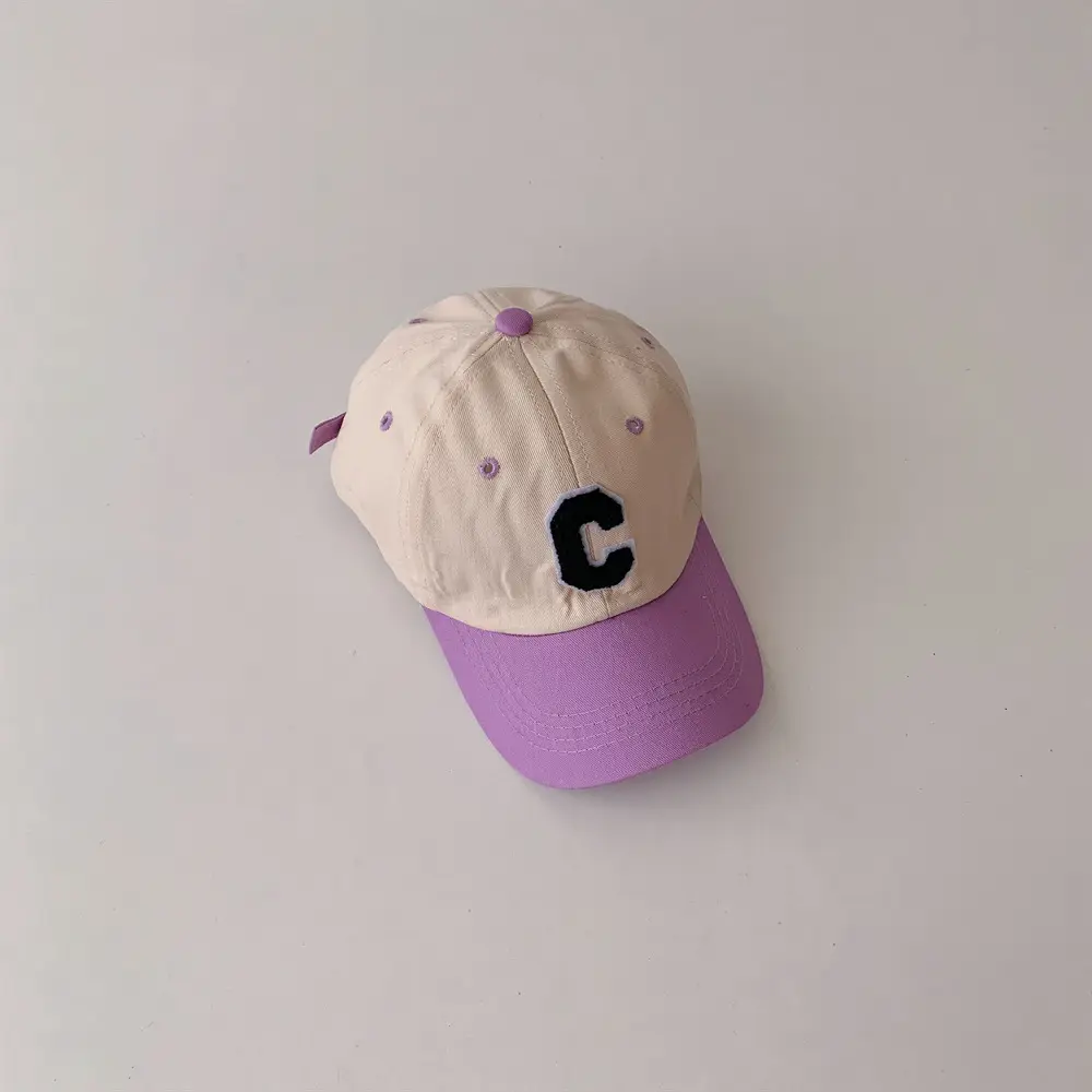 INS Baby Boys Girls C Letter Cap Teal Beige