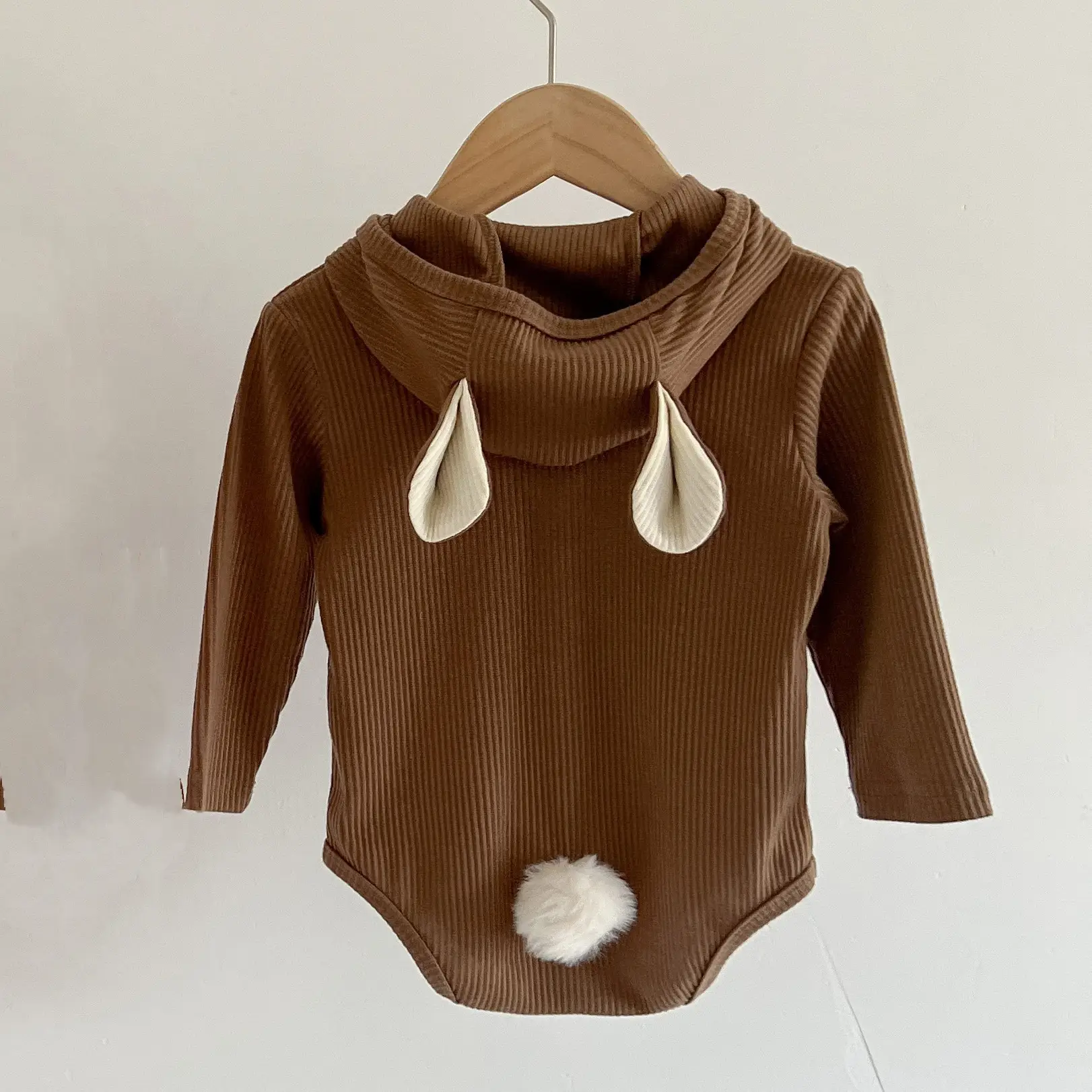 Pink Korean Style Hooded Baby Suit for 0-2 Years - Image 2