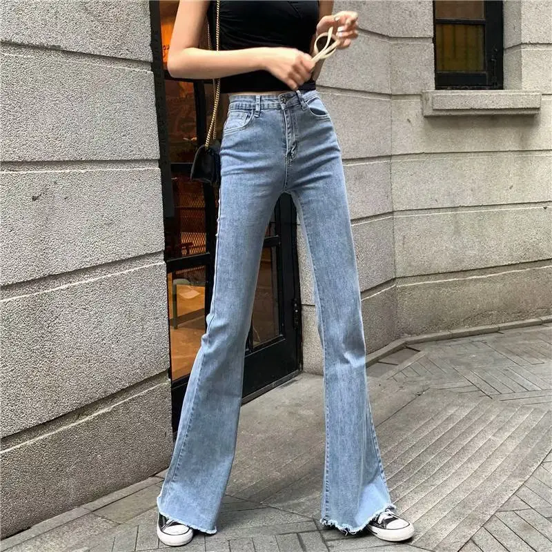 American Style Wide Leg Flared Jeans Women - Image 2
