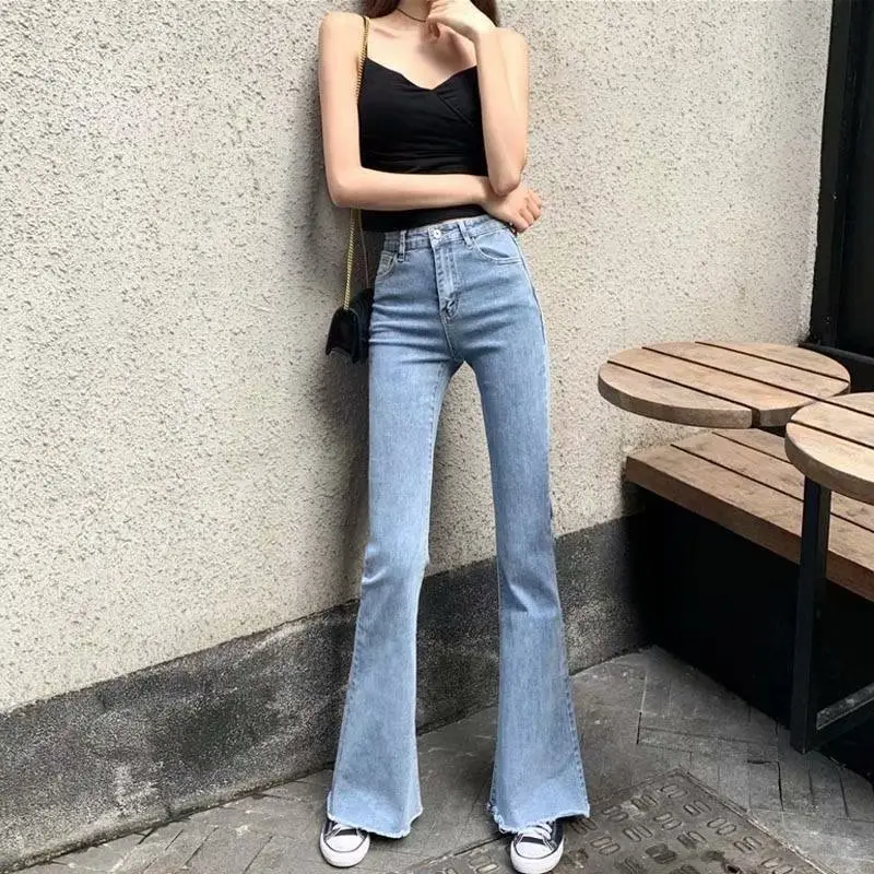 American Style Wide Leg Flared Jeans Women - Image 7