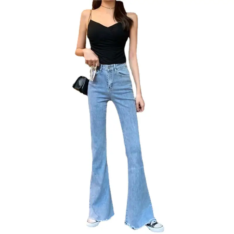 American Style Wide Leg Flared Jeans Women - Image 8
