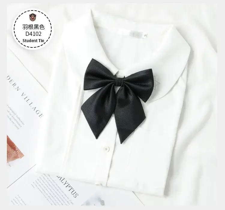 Black Bow Neckline Japanese J.K Style School Uniform Bow — feature 4