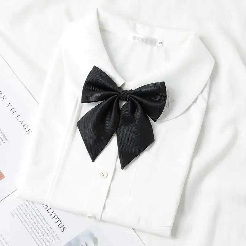 Black Bow Neckline Japanese J.K Style School Uniform Bow - Image 3