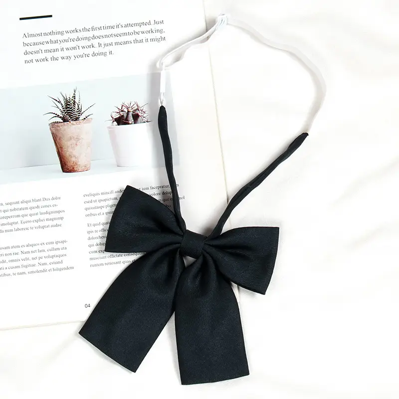 Black Bow Neckline Japanese J.K Style School Uniform Bow - Image 8