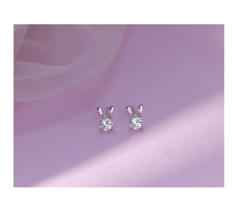 Cute Rabbit Earrings Sparkling Diamond 2024 Trendy — feature 19