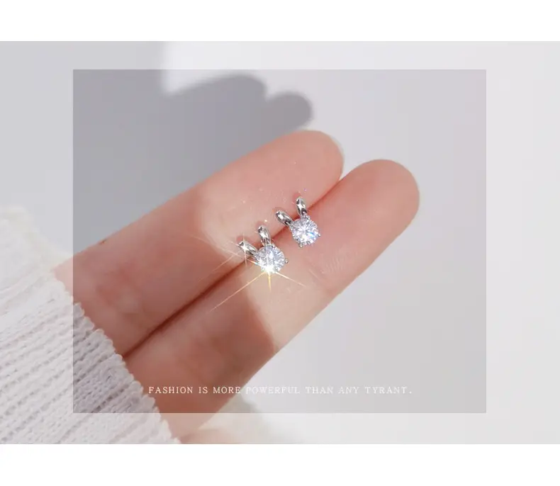 Cute Rabbit Earrings Sparkling Diamond 2024 Trendy — feature 20