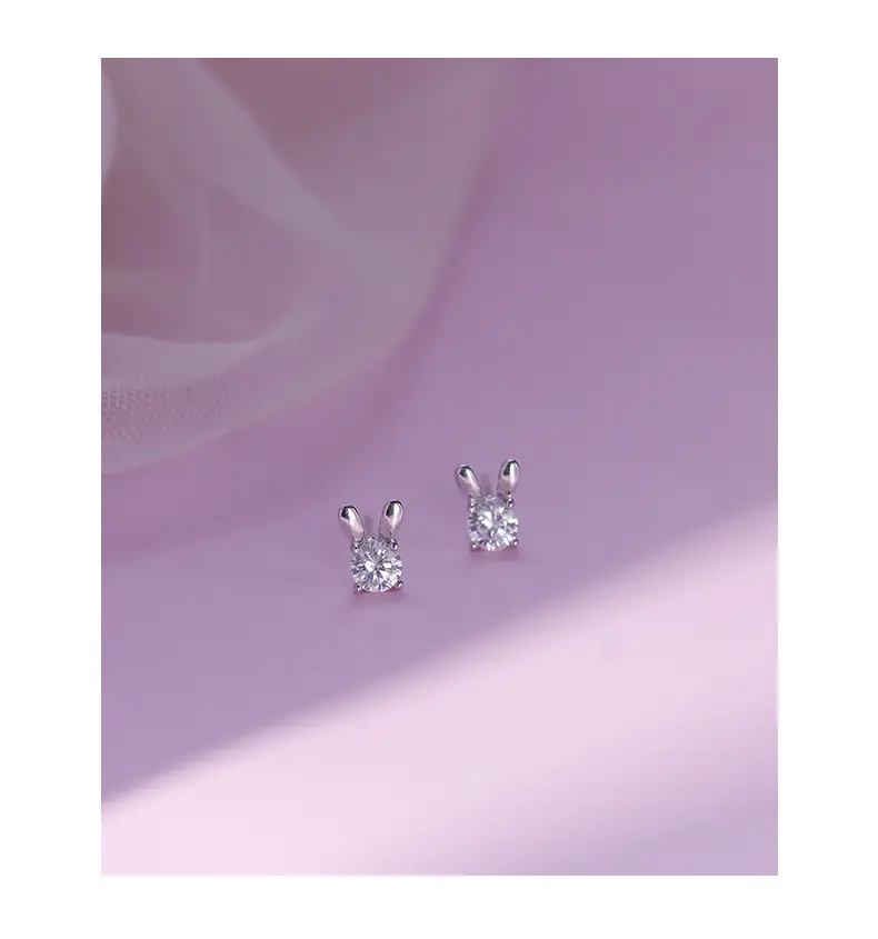 Cute Rabbit Earrings Sparkling Diamond 2024 Trendy — feature 22