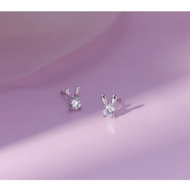 Cute Rabbit Earrings Sparkling Diamond 2024 Trendy — feature 25