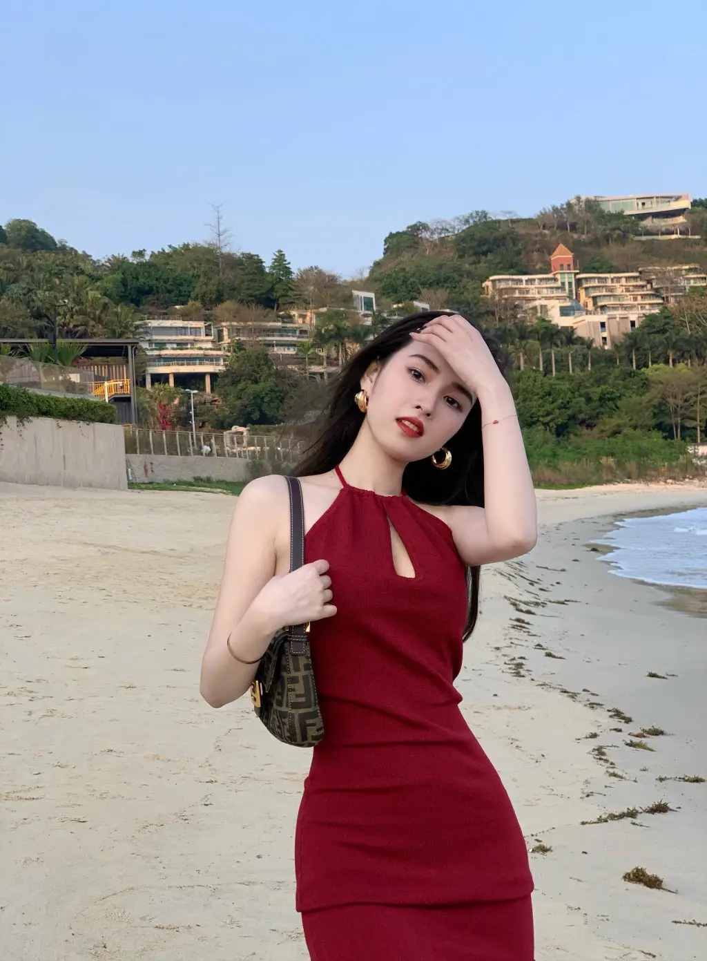 Black Off-Shoulder Slim Fit Dress with Tight Waist - Image 3