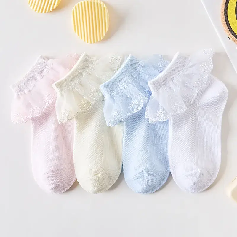 White Lace Baby Socks for Girls Summer Competition - Image 6