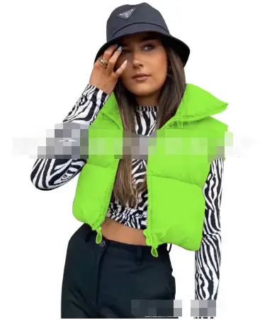 Women's Red Cotton Sleeveless Vest with Cap - Image 11