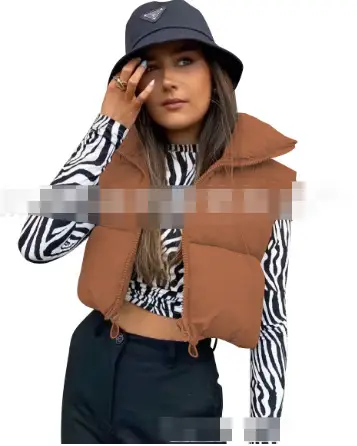 Women's Red Cotton Sleeveless Vest with Cap - Image 14