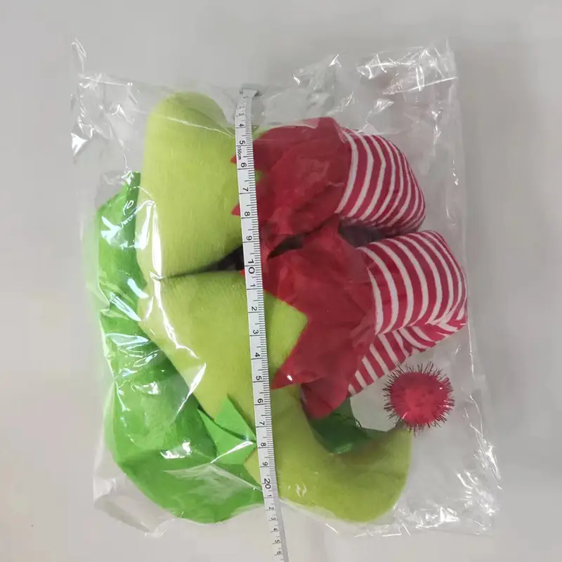 Christmas Elf Leg Dolls Green Red Striped — feature 6