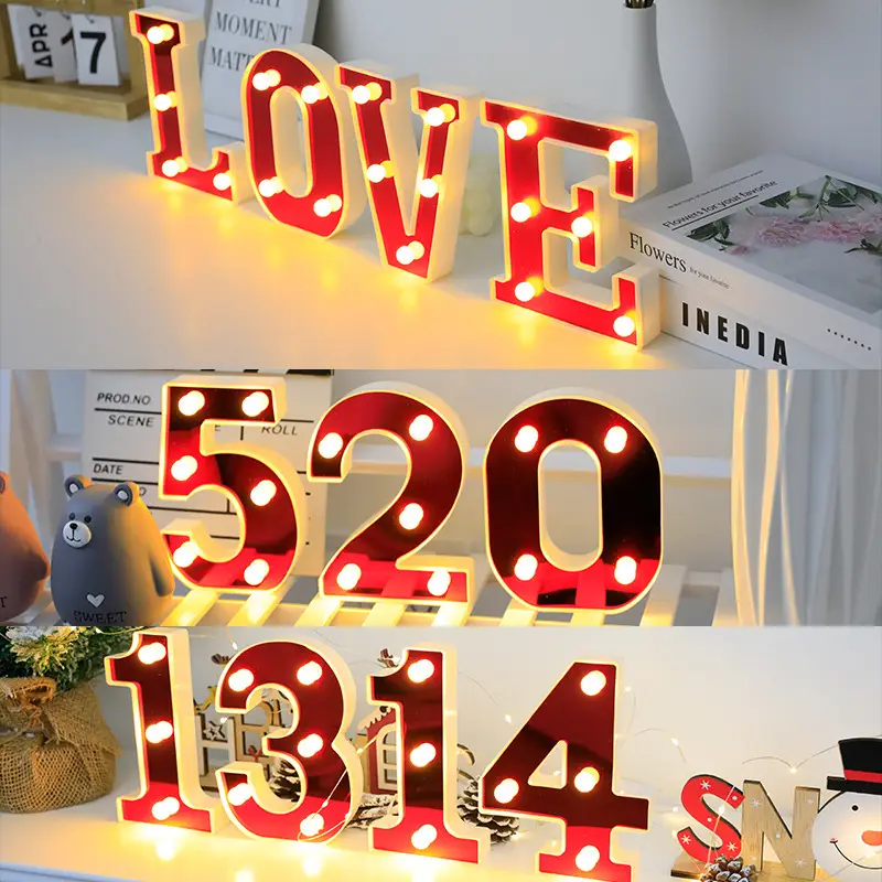 26 LED Alphanumeric Night Light Red Decorator - Image 37
