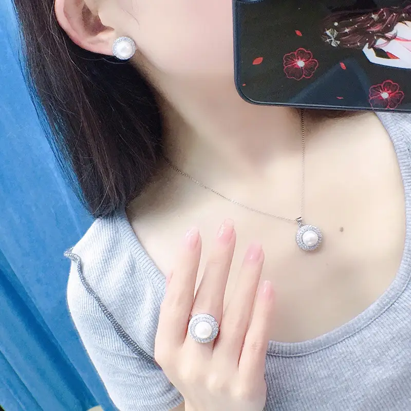 Freshwater Pearl Necklace Set for Women - Image 4