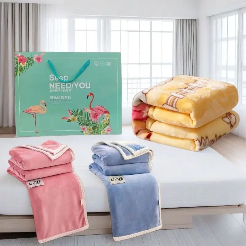 Pink Velvet Nap Blanket for Women