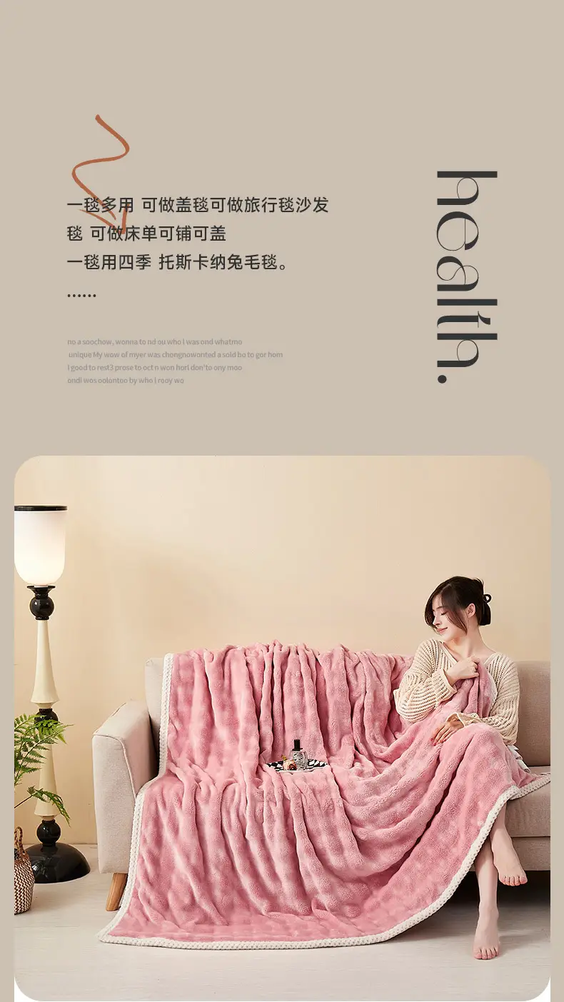 Pink Velvet Nap Blanket for Women — feature 16