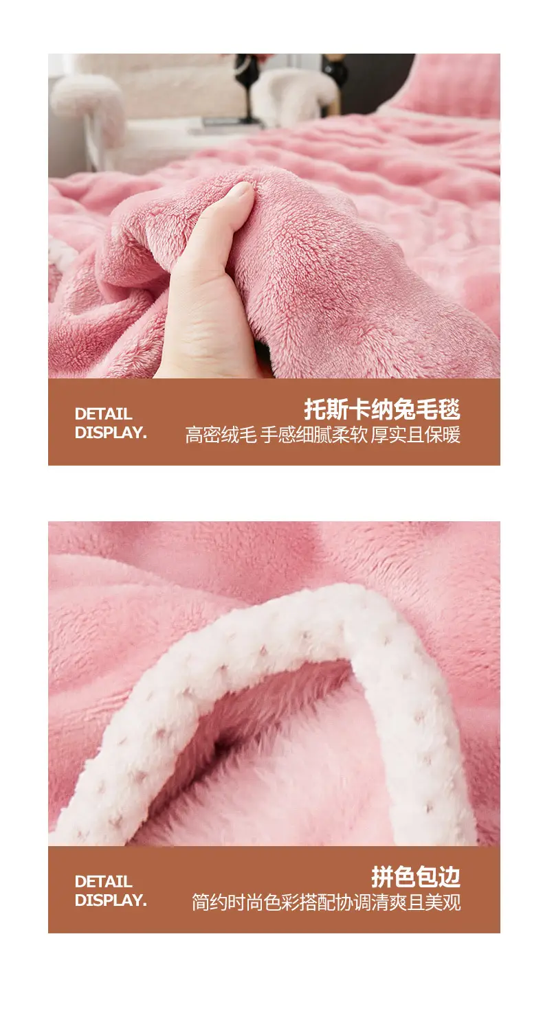 Pink Velvet Nap Blanket for Women — feature 20