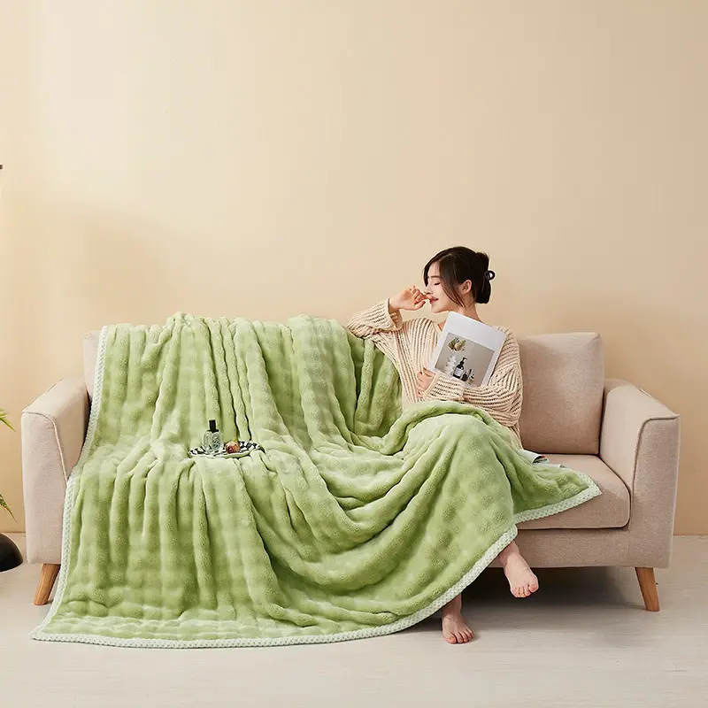 Pink Velvet Nap Blanket for Women