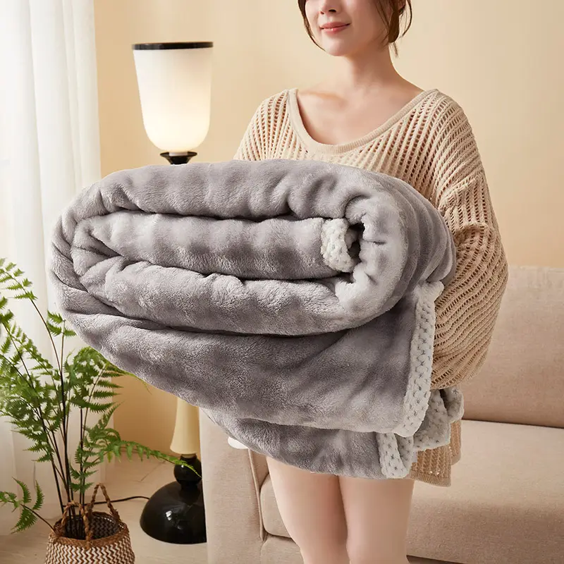 Pink Velvet Nap Blanket for Women