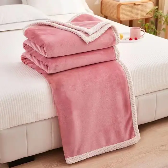 Pink Velvet Nap Blanket for Women