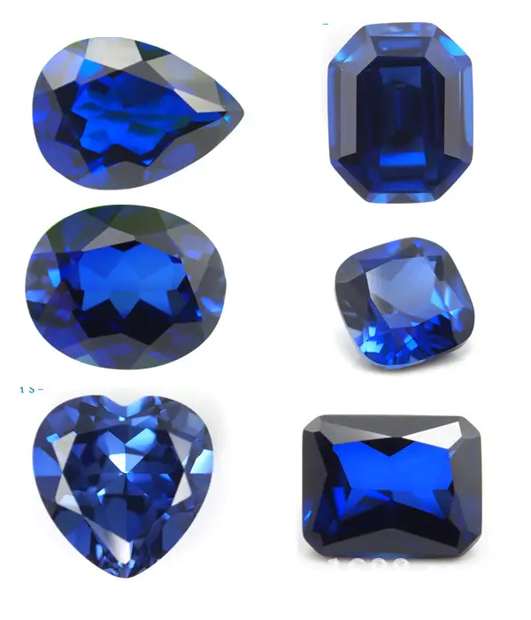 Huang Qiang Gem 10x10mm Fat Square Flat Bread Synthetic Blue Corundum Pillow Sugar Tower Bare Stone — feature 25