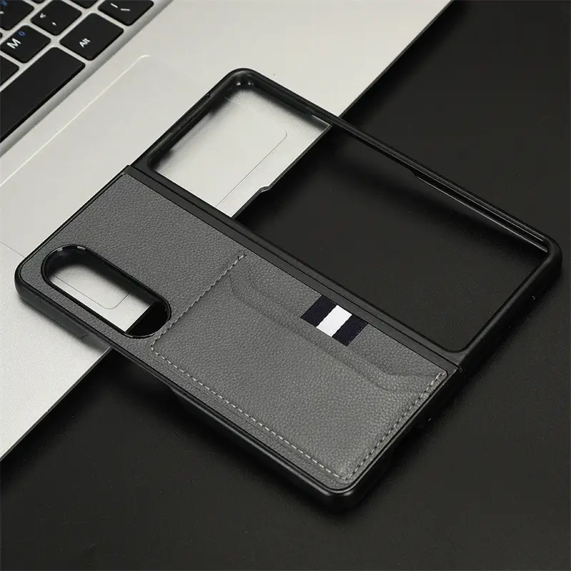 Samsung Z Fold7 Leather Card Holder Mobile Case - Image 3