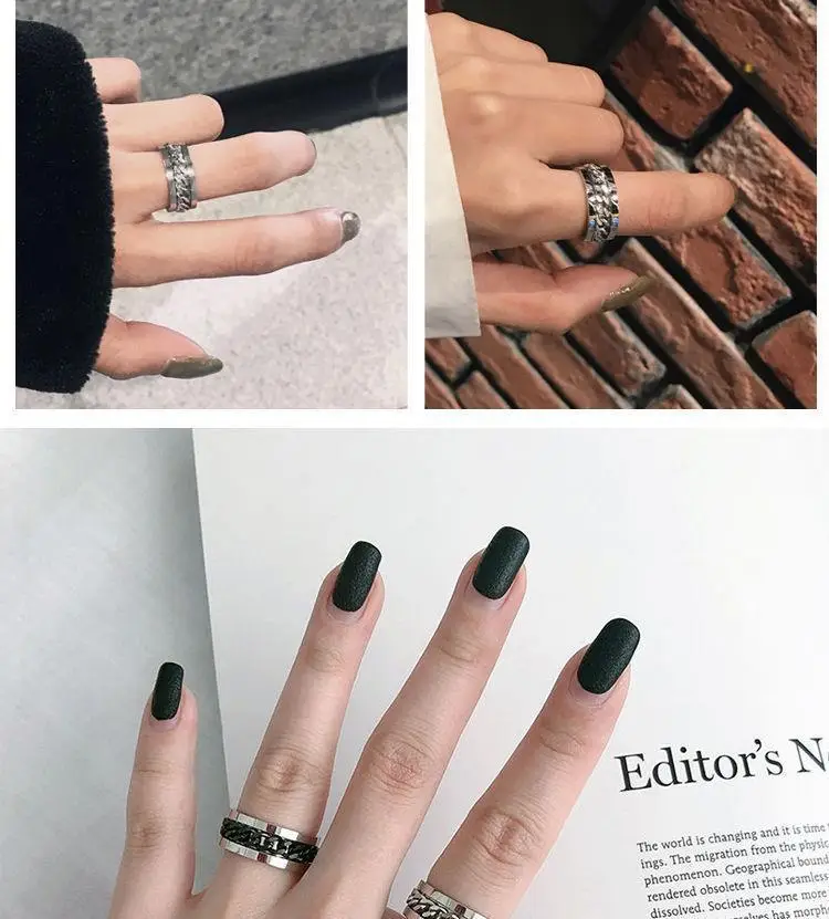 Women's Rotating Chain Aggressive Men's Ring — feature 7