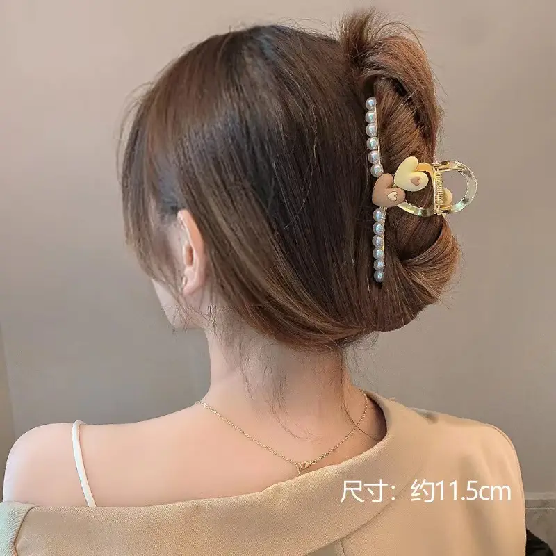 Metal Grab Clip Double Love