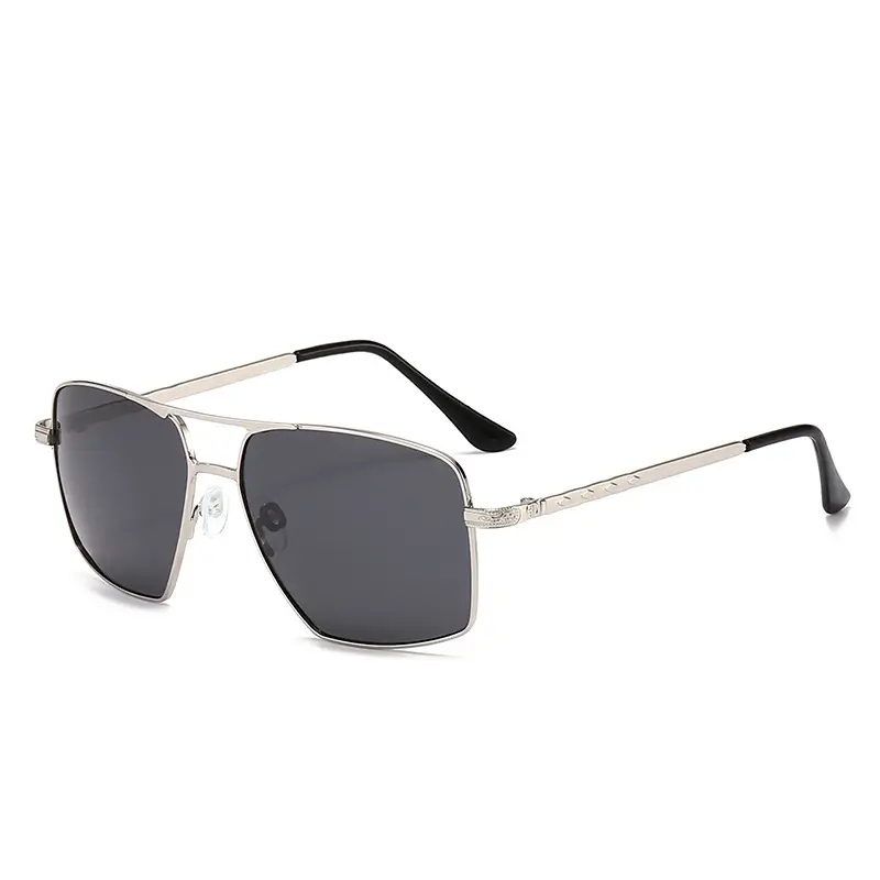 Men's Black Metal Polarized Sunglasses 2023 - Image 2