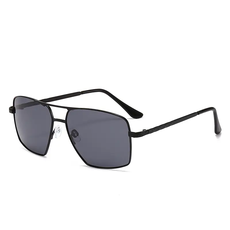 Men's Black Metal Polarized Sunglasses 2023 - Image 5