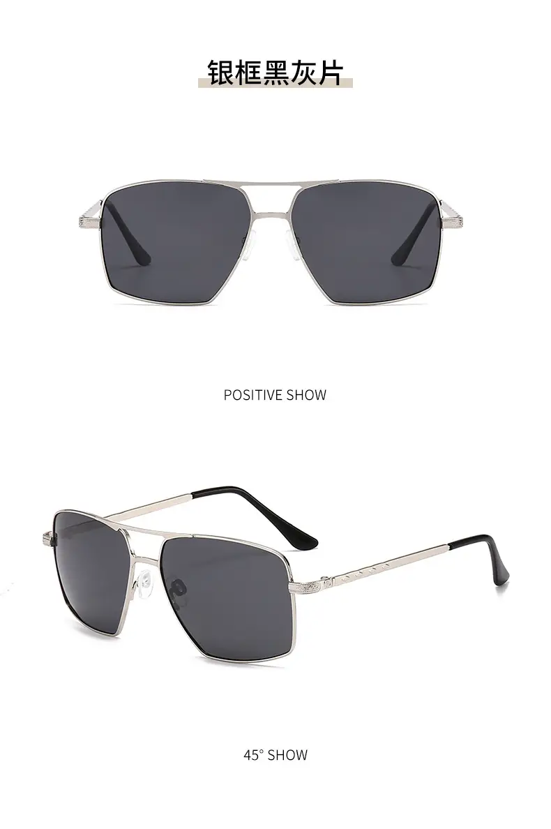 Men's Black Metal Polarized Sunglasses 2023 — feature 13