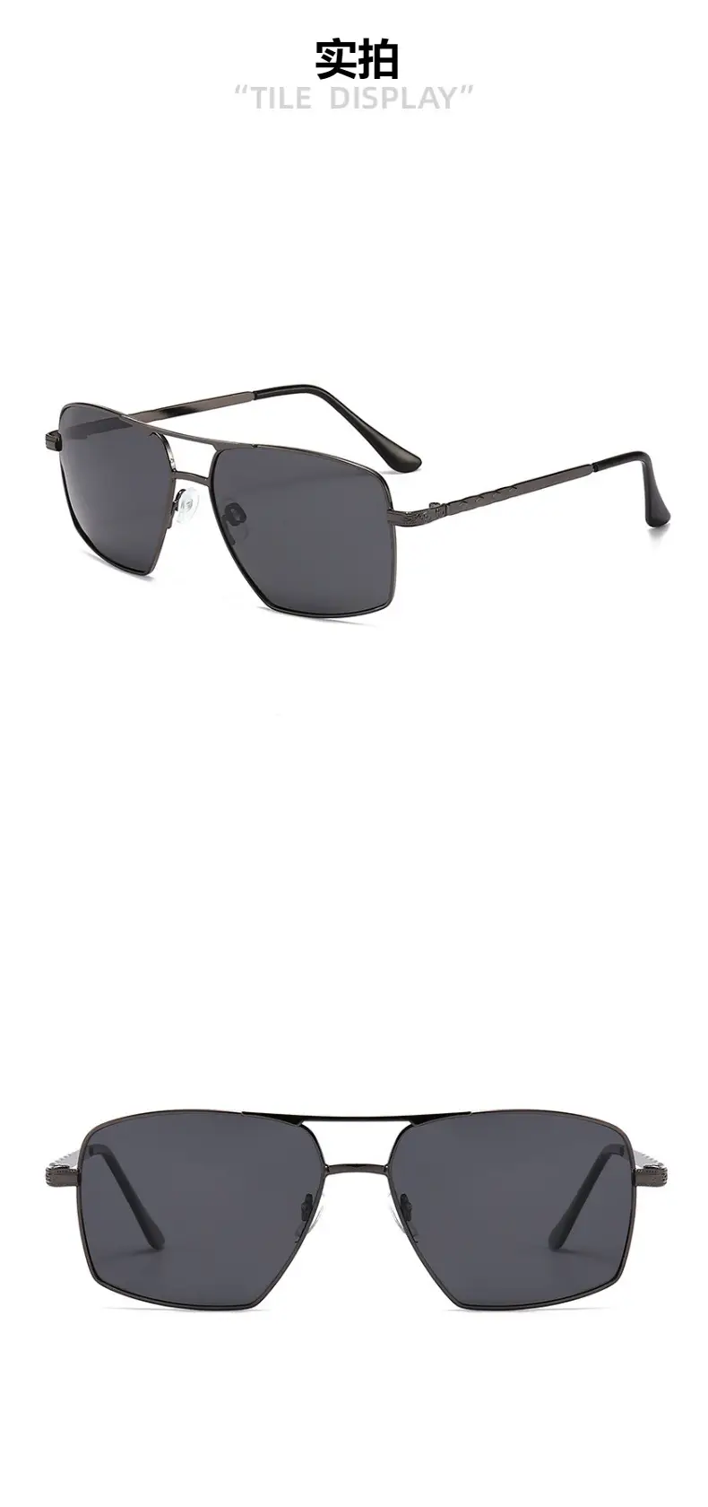 Men's Black Metal Polarized Sunglasses 2023 — feature 4