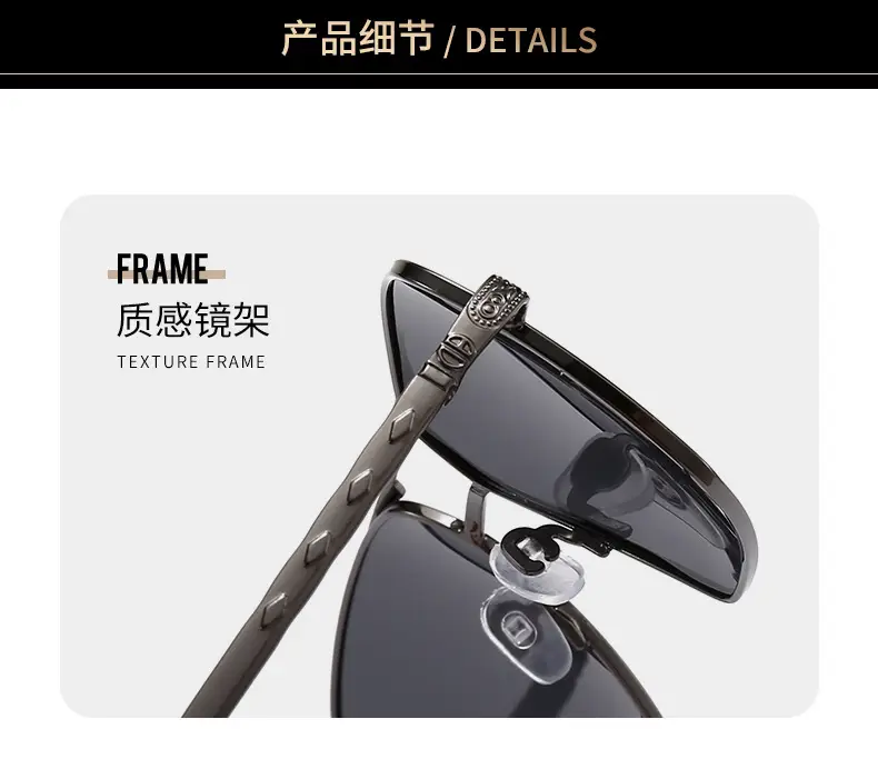 Men's Black Metal Polarized Sunglasses 2023 — feature 6