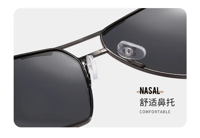 Men's Black Metal Polarized Sunglasses 2023 — feature 7