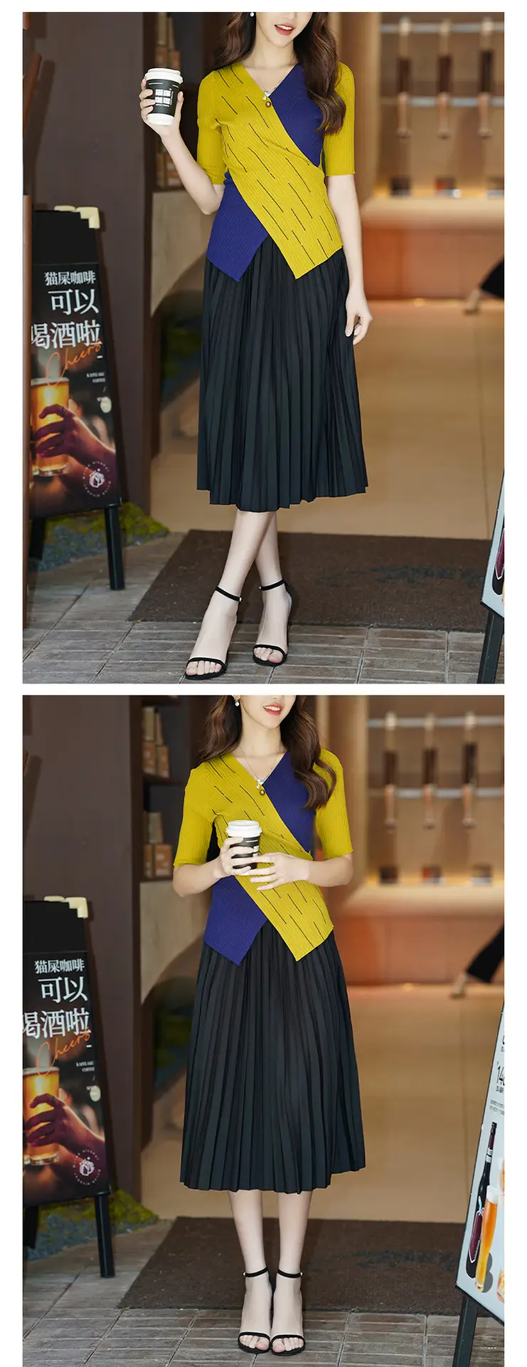 Elegant Pleated Skirt Women Winter Warm — feature 16